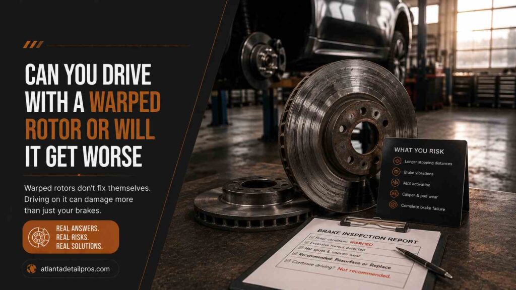 can you drive with a warped rotor or will it get worse
