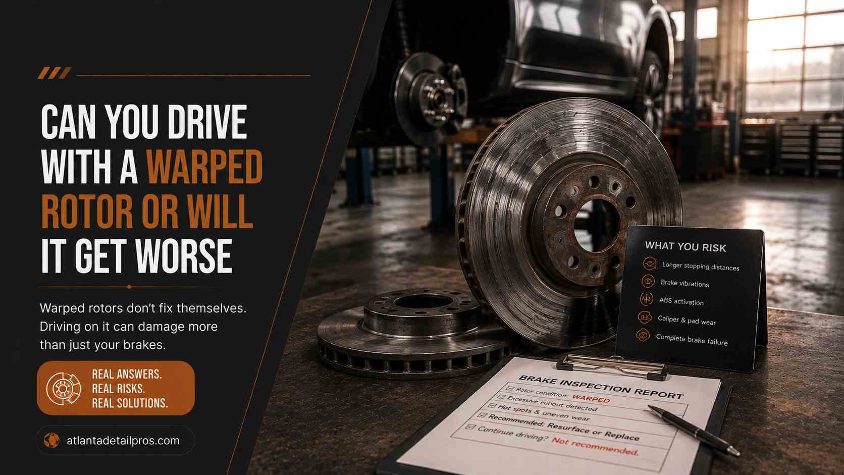 can you drive with a warped rotor or will it get worse