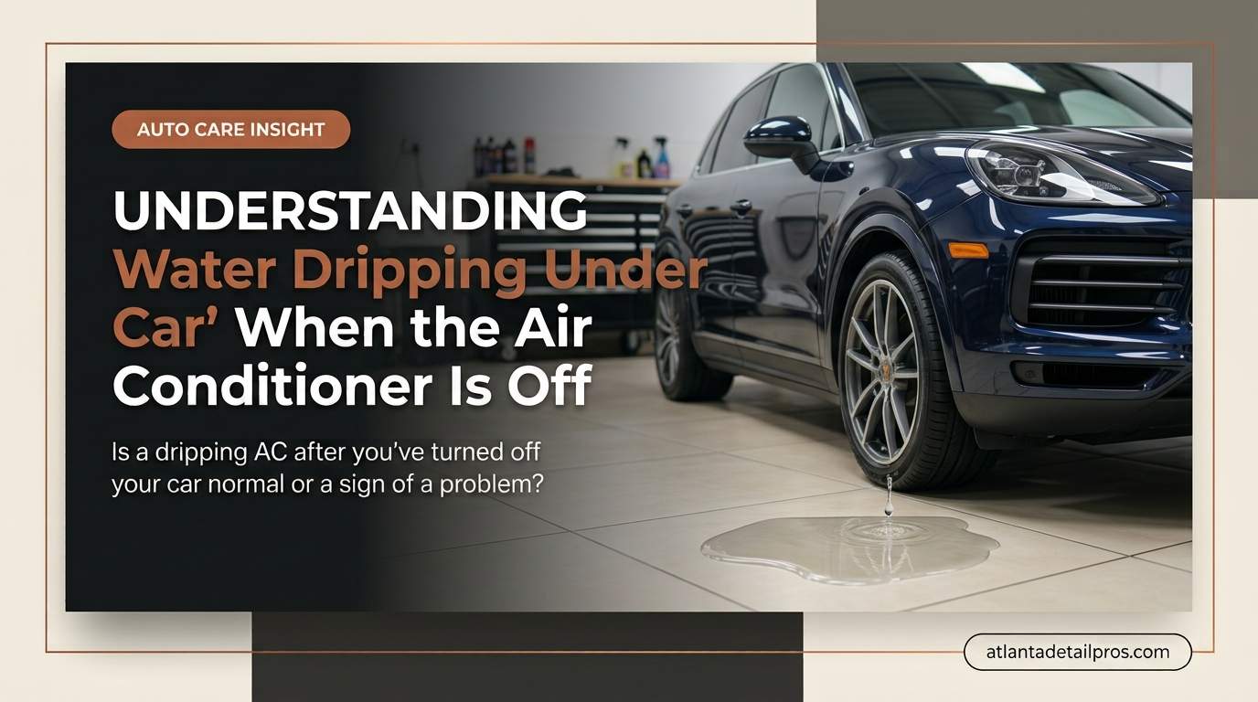 Water Dripping Under Car When the Air Conditioner Is Off