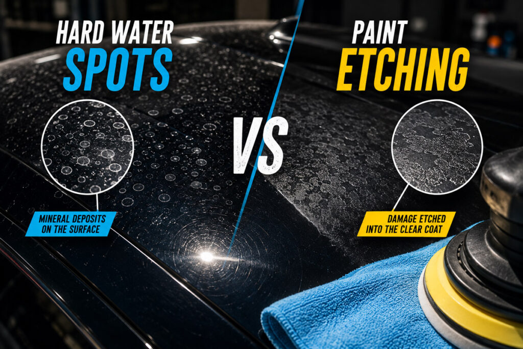 Hard Water Spots vs Paint Etching