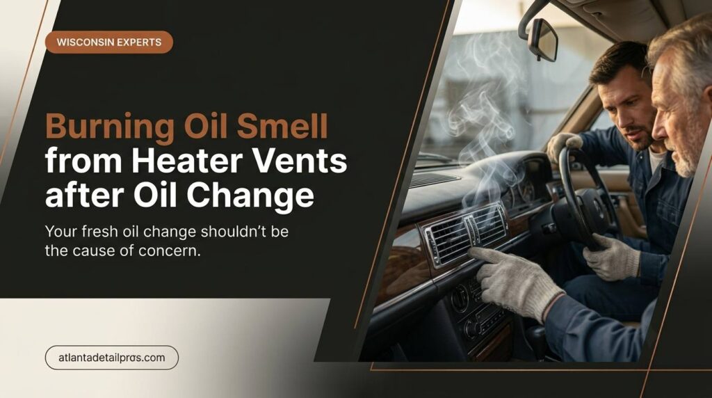 Burning Oil Smell From Heater Vents After an Oil Change