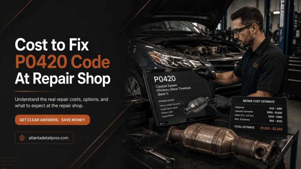 Cost to Fix a P0420 Code at a Repair Shop