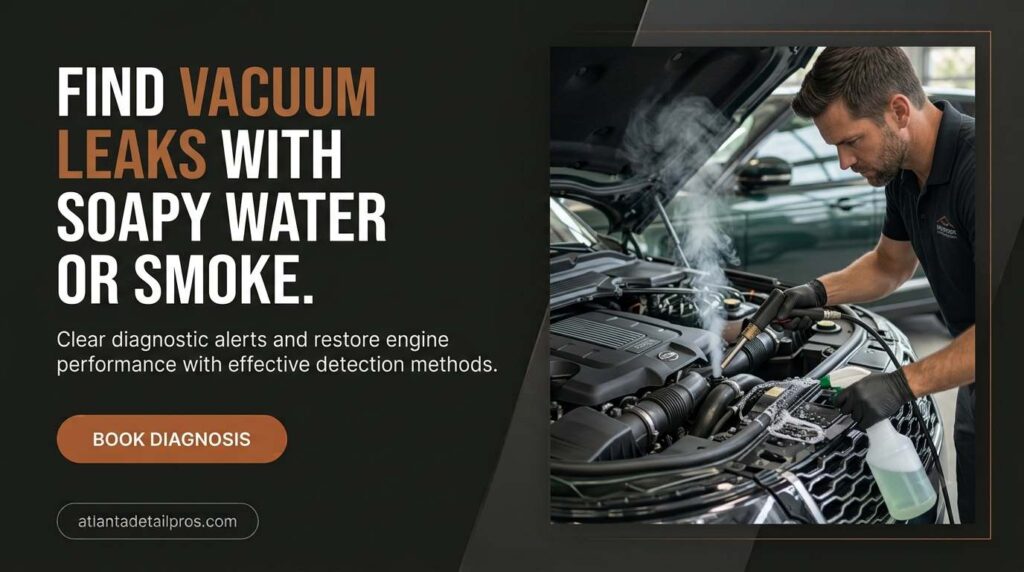 How to Find a Vacuum Leak With Soapy Water or a Smoke Machine