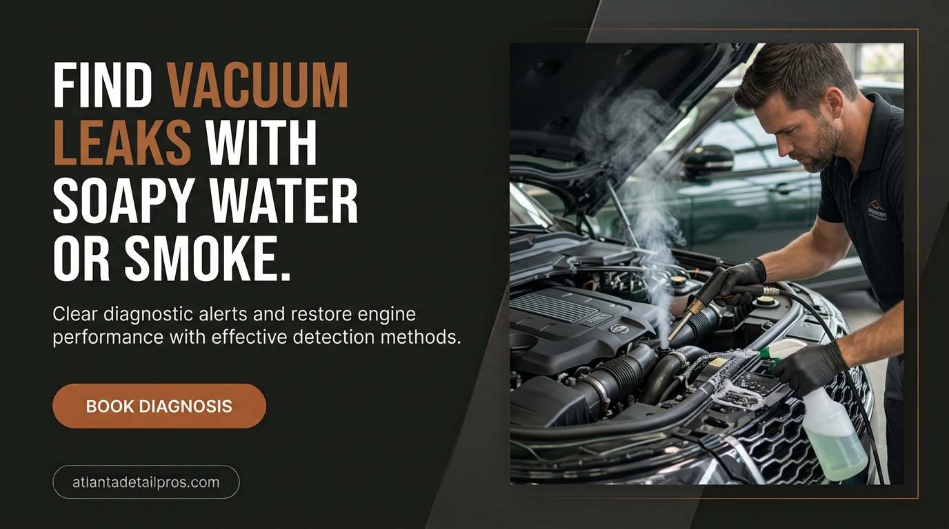 How to Find a Vacuum Leak With Soapy Water or a Smoke Machine
