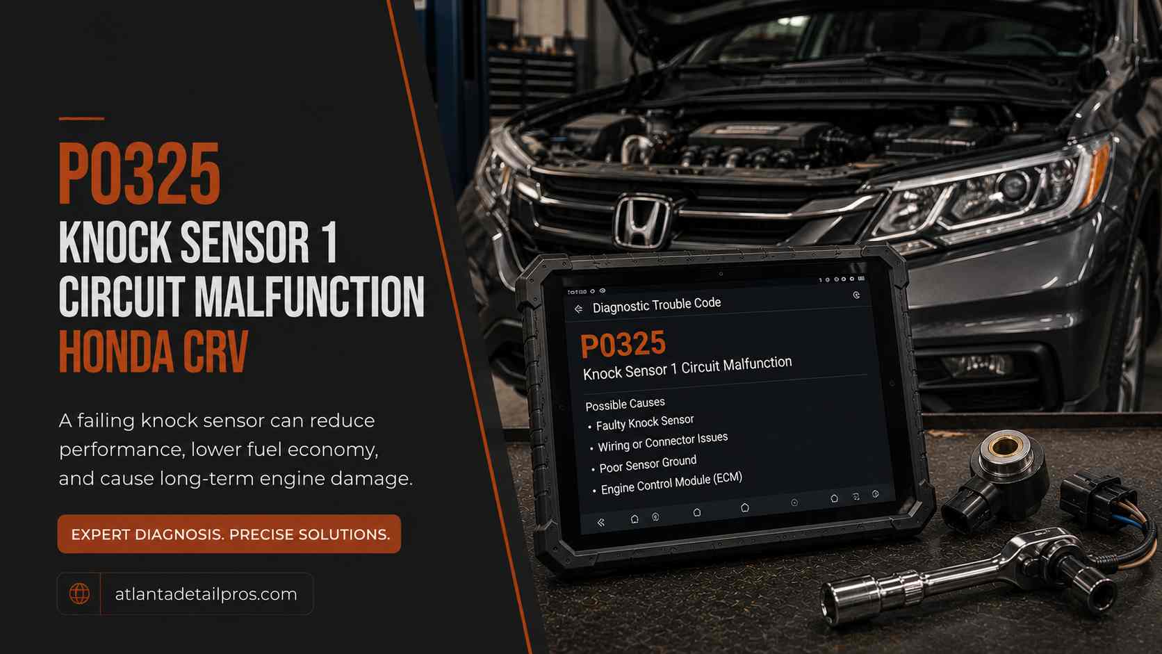 P0325 Knock Sensor 1 Circuit Malfunction on Honda CR-V