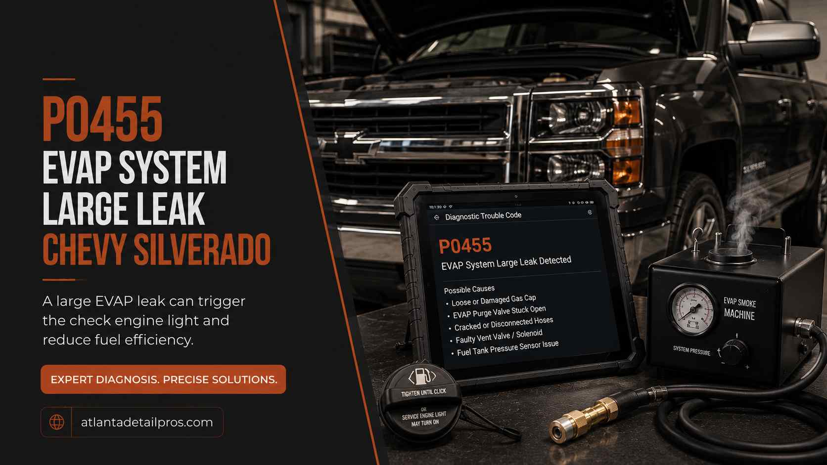 P0455 EVAP System Large Leak on Chevy Silverado