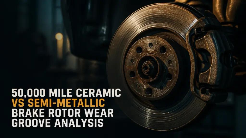 50,000 Mile Ceramic vs Semi-Metallic Brake Rotor Wear Groove Analysis