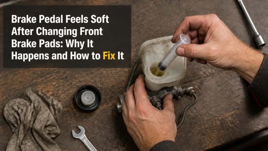 brake pedal feels soft after changing front brake pads