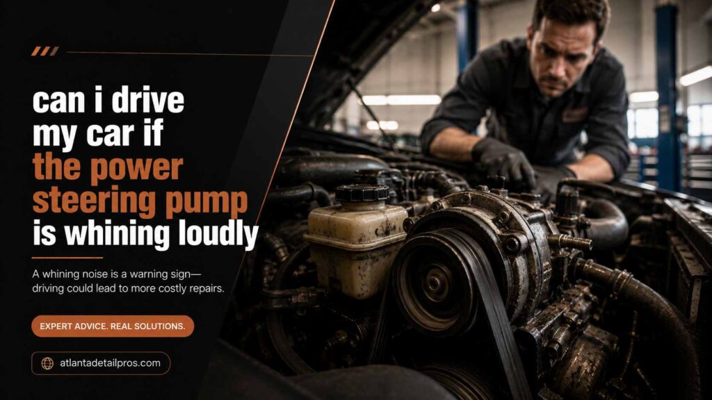 can i drive my car if the power steering pump is whining loudly