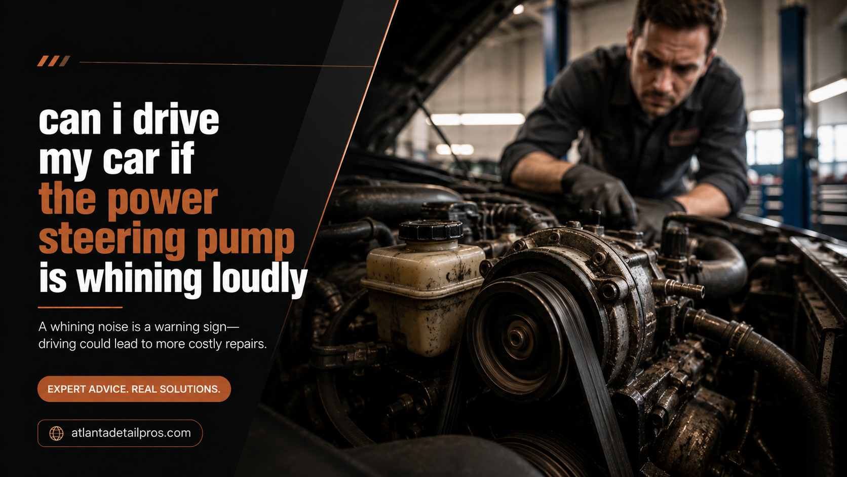 can i drive my car if the power steering pump is whining loudly