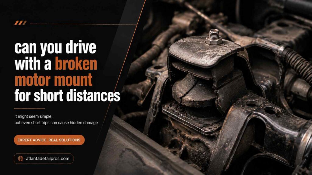 can you drive with a broken motor mount for short distances