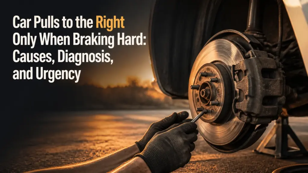 car pulls to the right only when braking hard