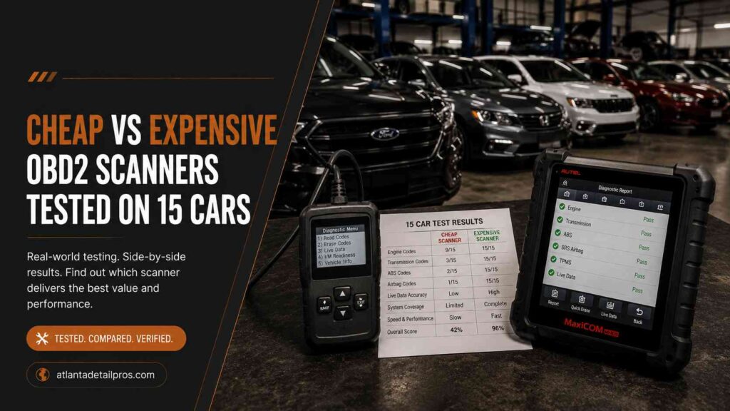 cheap vs expensive obd2 scanners tested on 15 cars