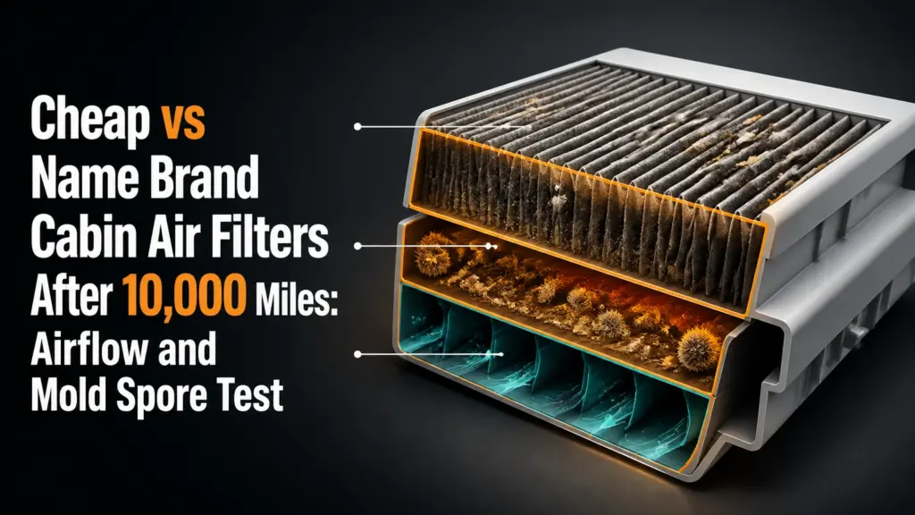 Cheap vs Name Brand Cabin Air Filters After 10,000 Miles: Airflow and Mold Spore Test