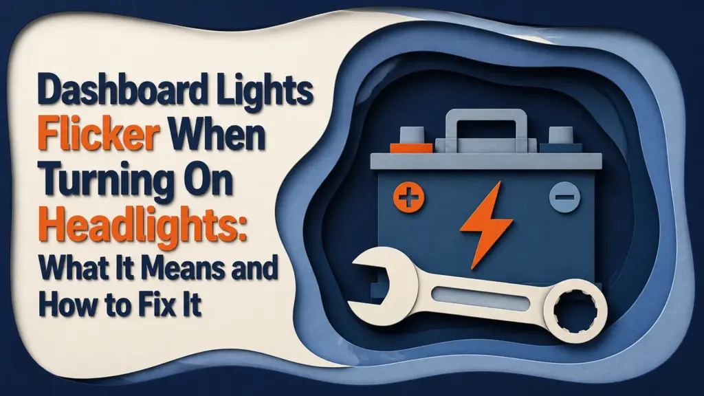 dashboard lights flicker when turning on headlights