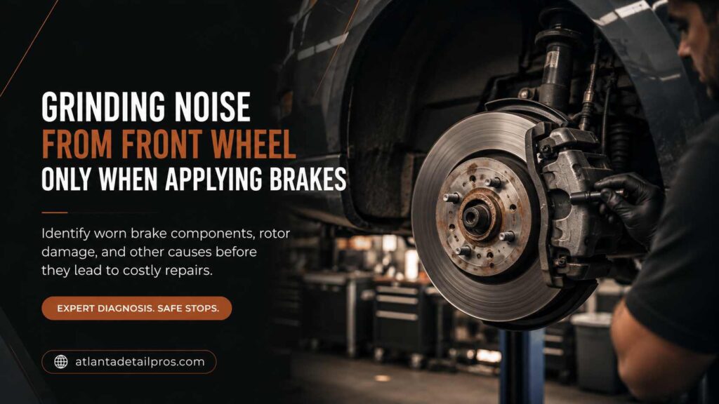 grinding noise from front wheel only when applying brakes