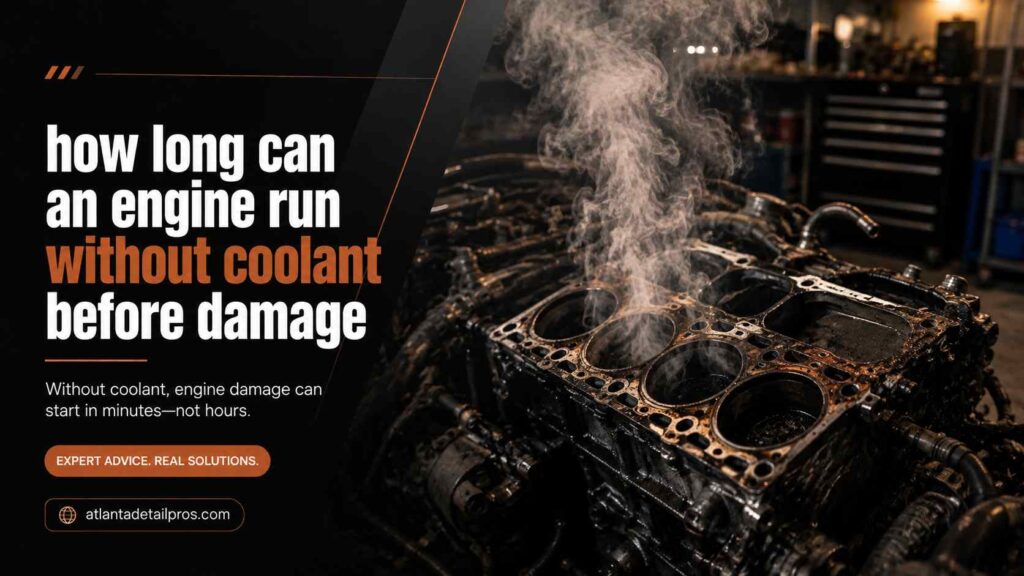 how long can an engine run without coolant before damage
