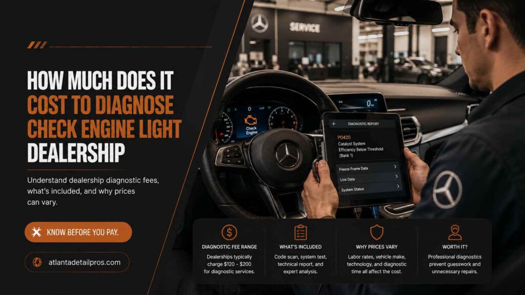 how much does it cost to diagnose check engine light dealership
