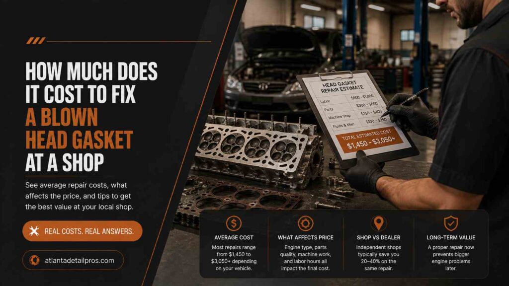 how much does it cost to fix a blown head gasket at a shop