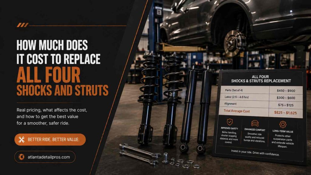 how much does it cost to replace all four shocks and struts