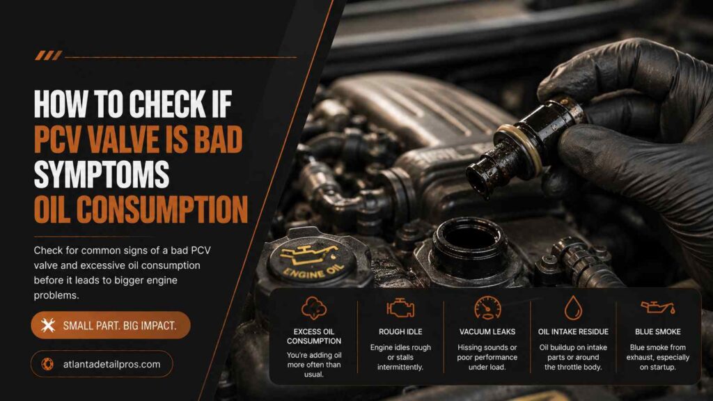 how to check if pcv valve is bad symptoms oil consumption