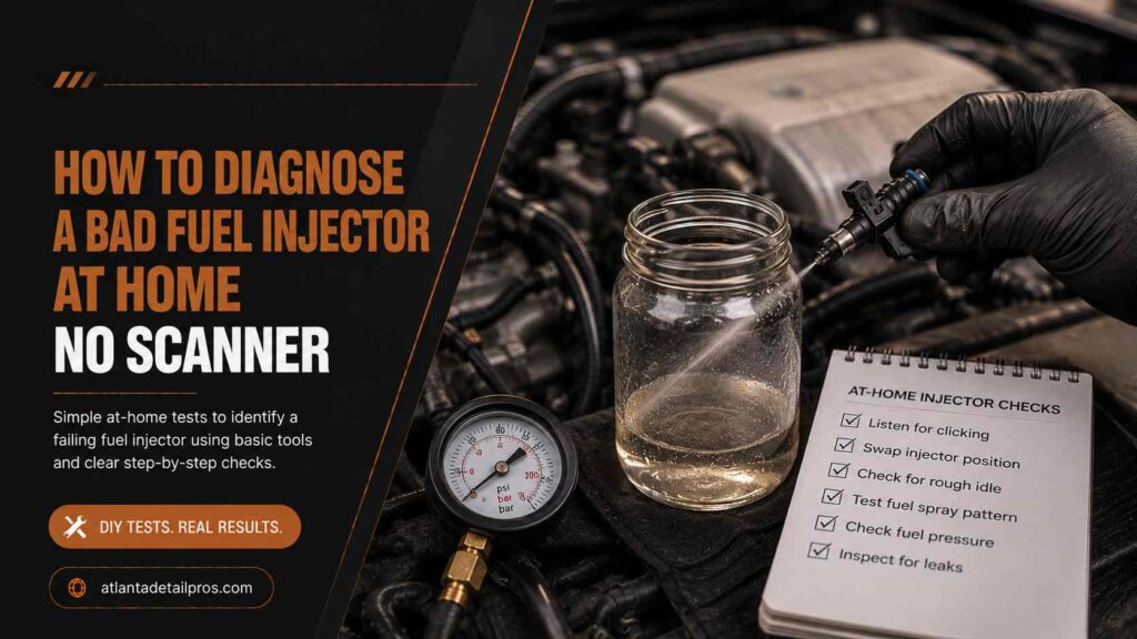 how to diagnose a bad fuel injector at home no scanner