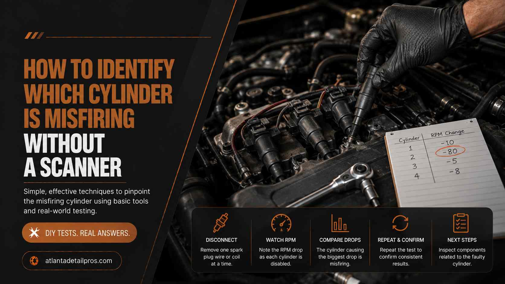how to identify which cylinder is misfiring without a scanner