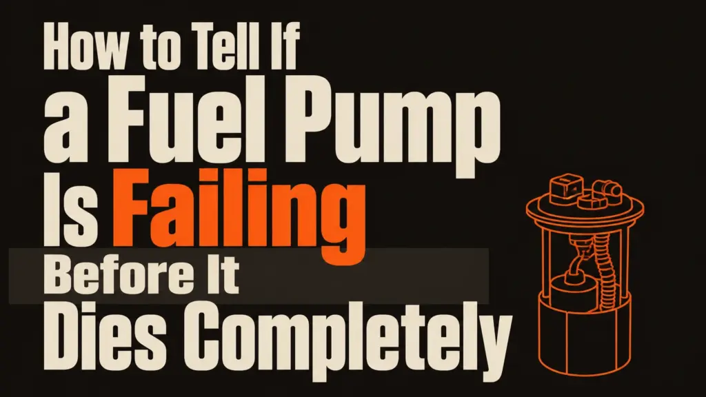 How to Tell If a Fuel Pump Is Failing Before It Dies Completely