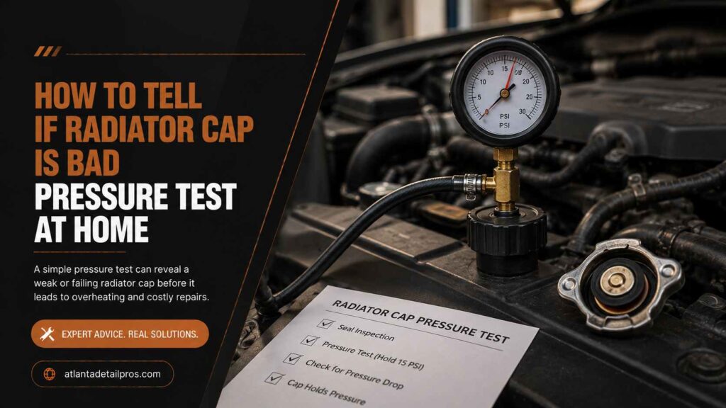 how to tell if radiator cap is bad pressure test at home