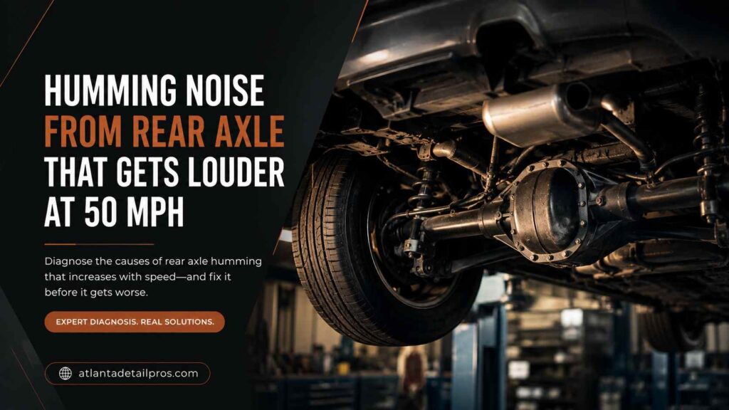 humming noise from rear axle that gets louder at 50 mph