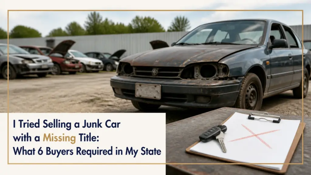 i tried selling a junk car with a missing title