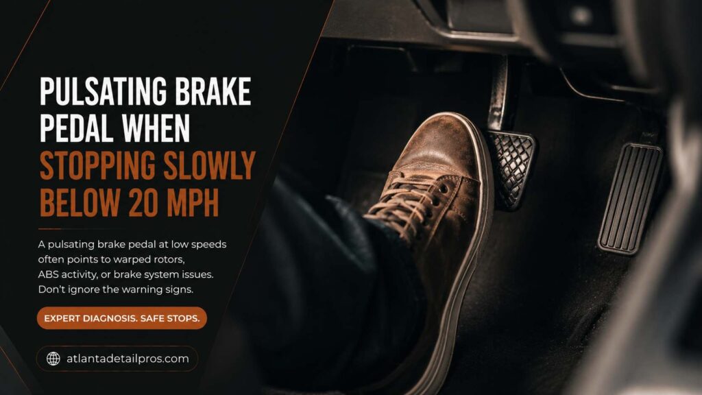 Pulsating Brake Pedal When Stopping Slowly Below 20 MPH