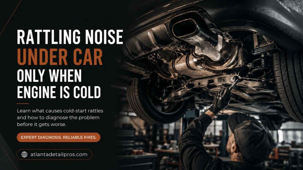 rattling noise under car only when engine is cold