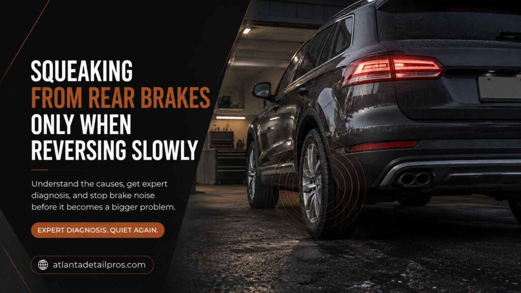 squeaking from rear brakes only when reversing slowly