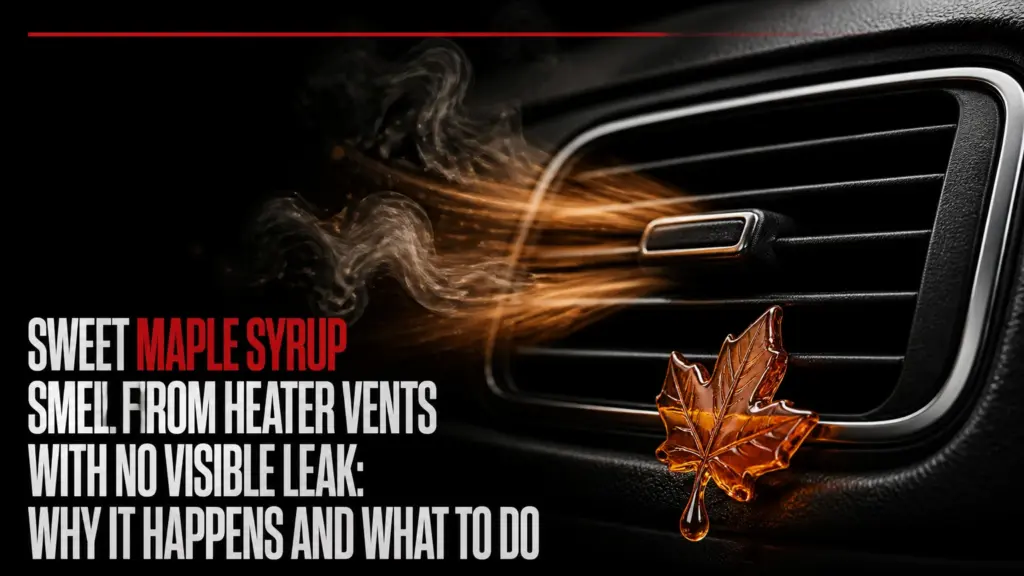 sweet maple syrup smell from heater vents with no leak