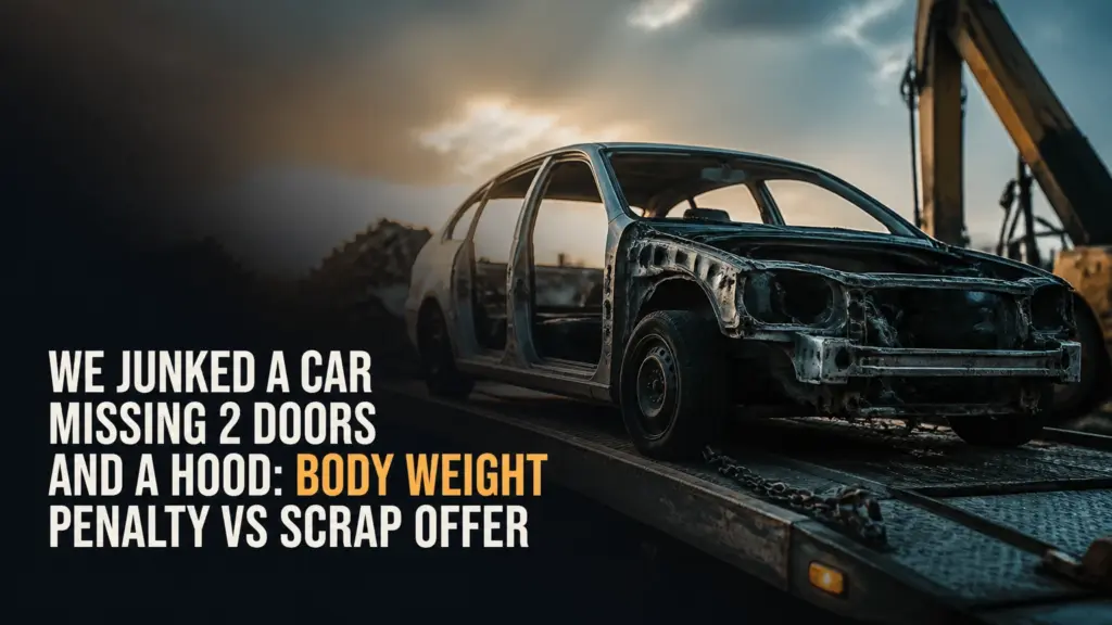 we junked a car missing 2 doors and a hood