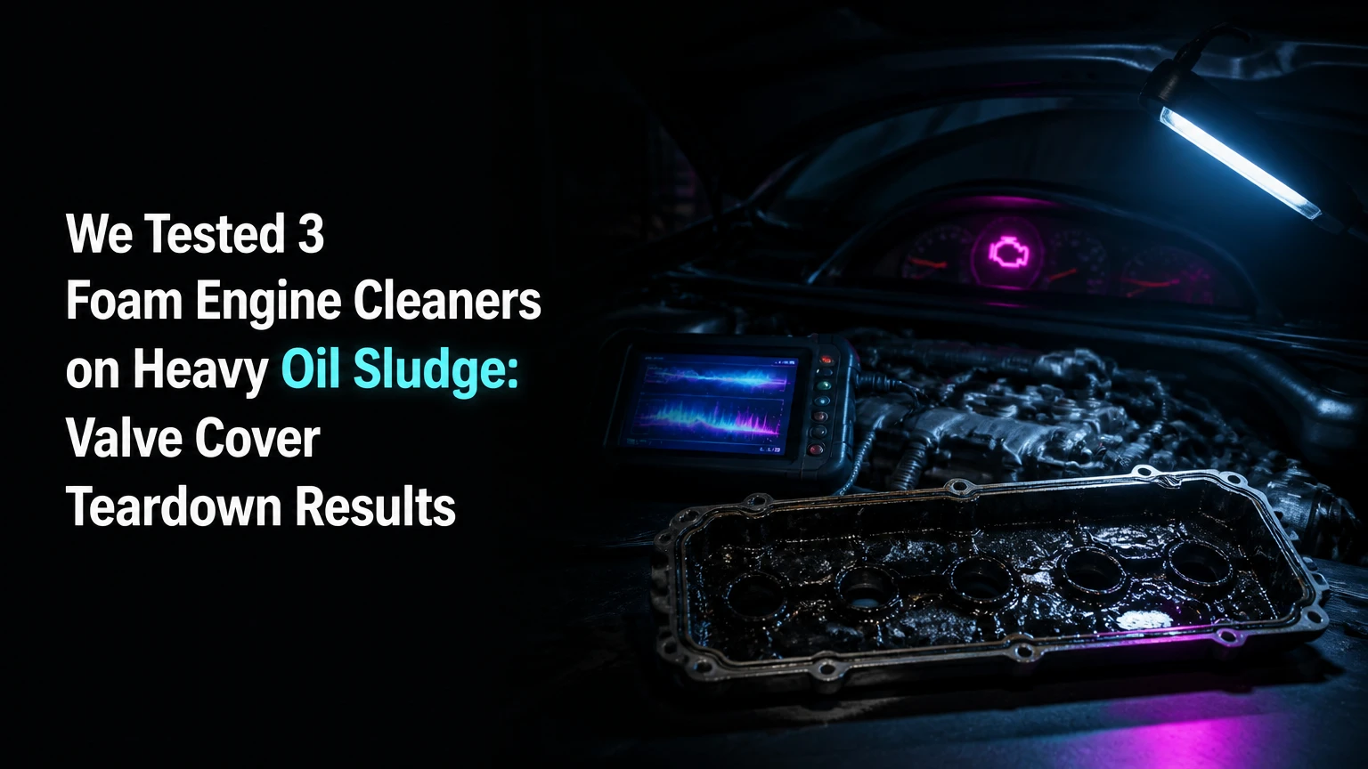 We Tested 3 Foam Engine Cleaners on Heavy Oil Sludge: Valve Cover Teardown Results