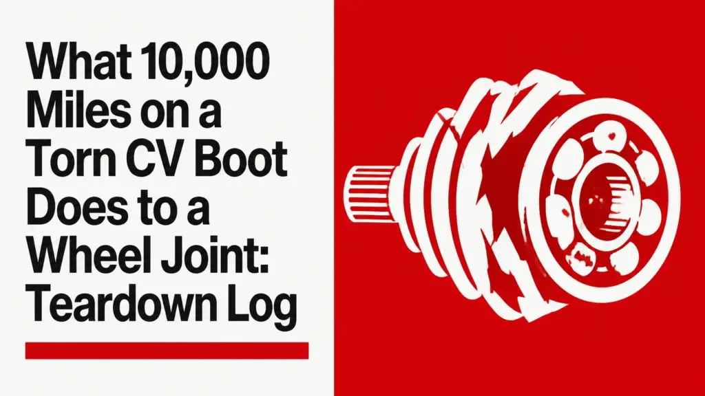 What 10,000 Miles on a Torn CV Boot Does to a Wheel Joint: Teardown Log