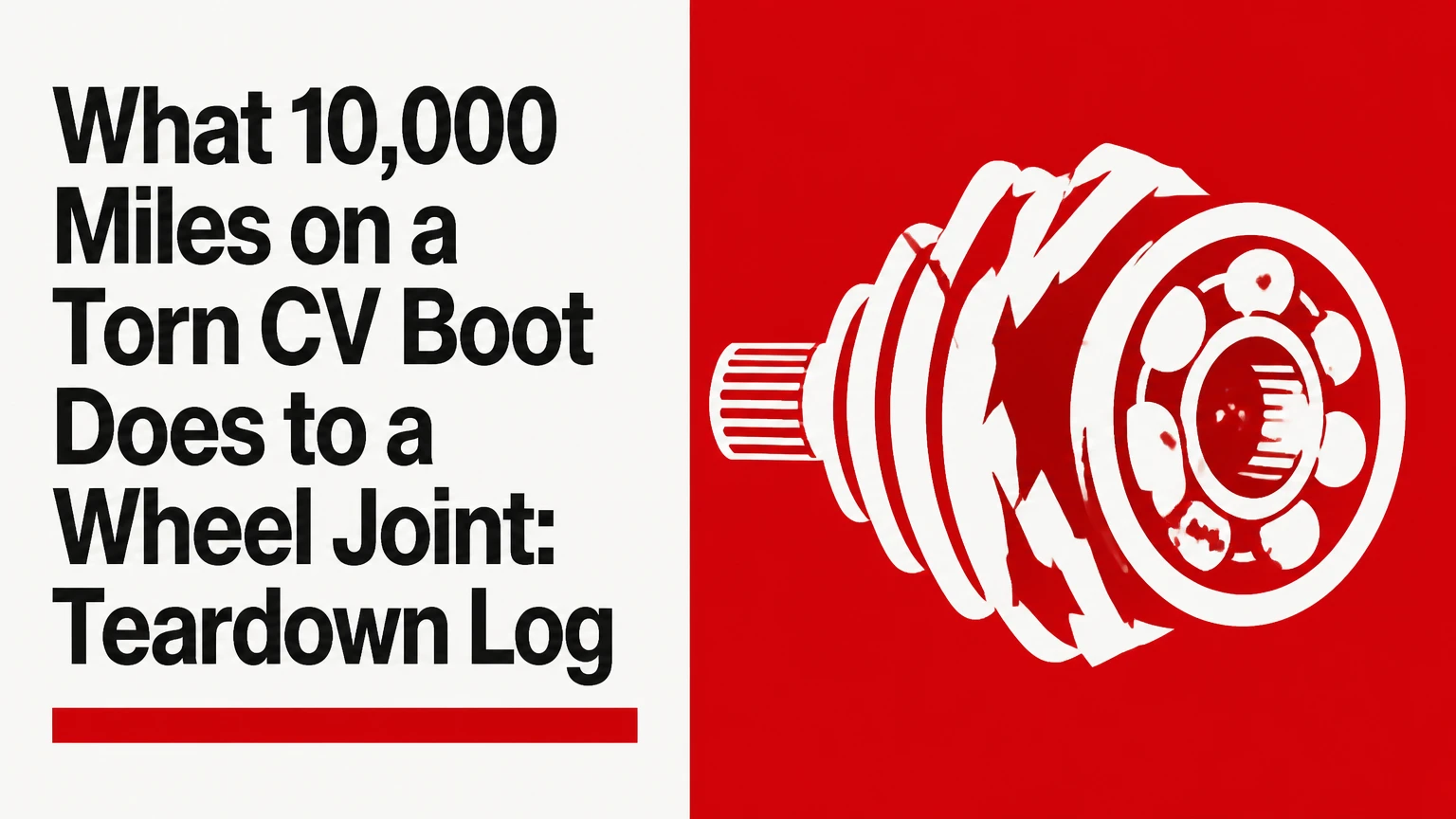 What 10,000 Miles on a Torn CV Boot Does to a Wheel Joint: Teardown Log