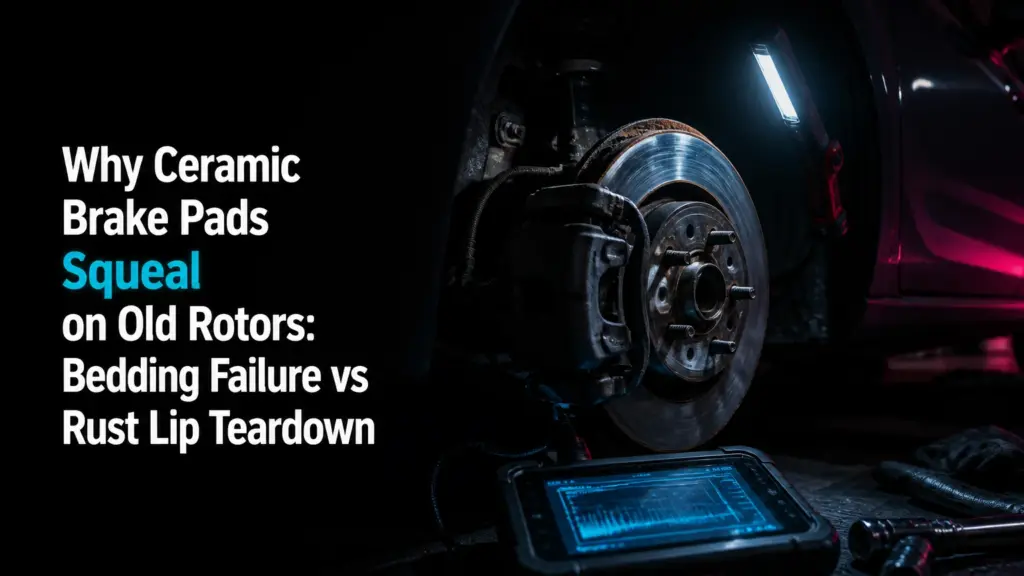 Why Ceramic Brake Pads Squeal on Old Rotors: Bedding Failure vs Rust Lip Teardown