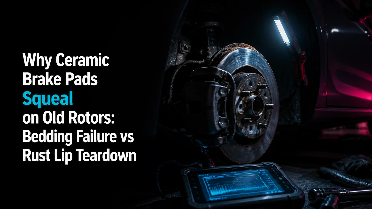 Why Ceramic Brake Pads Squeal on Old Rotors: Bedding Failure vs Rust Lip Teardown