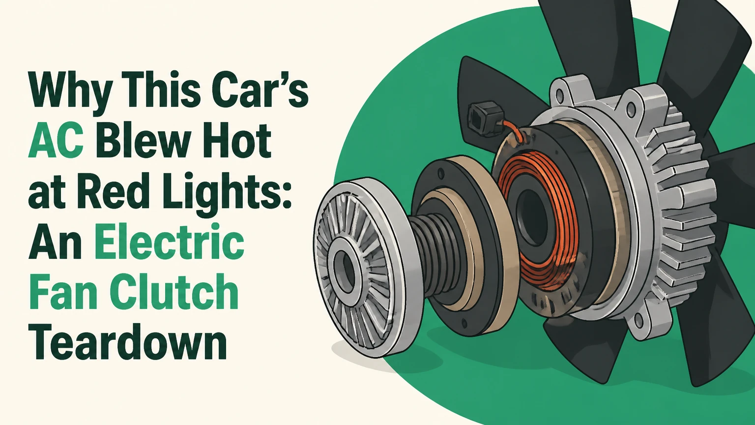 Why This Car’s AC Blew Hot at Red Lights: An Electric Fan Clutch Teardown
