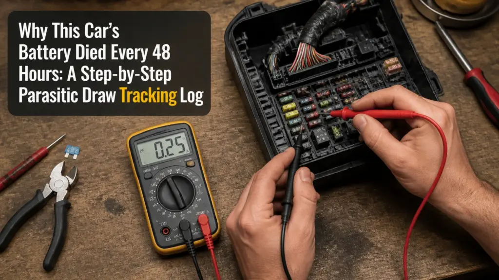 Why This Car’s Battery Died Every 48 Hours: A Step-by-Step Parasitic Draw Tracking Log