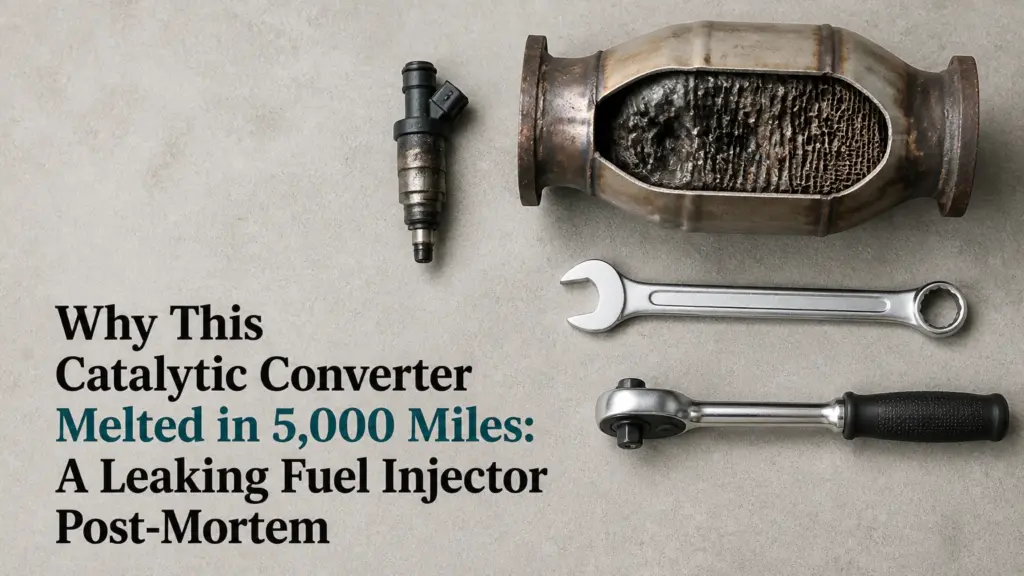 Why This Catalytic Converter Melted in 5,000 Miles: A Leaking Fuel Injector Post-Mortem