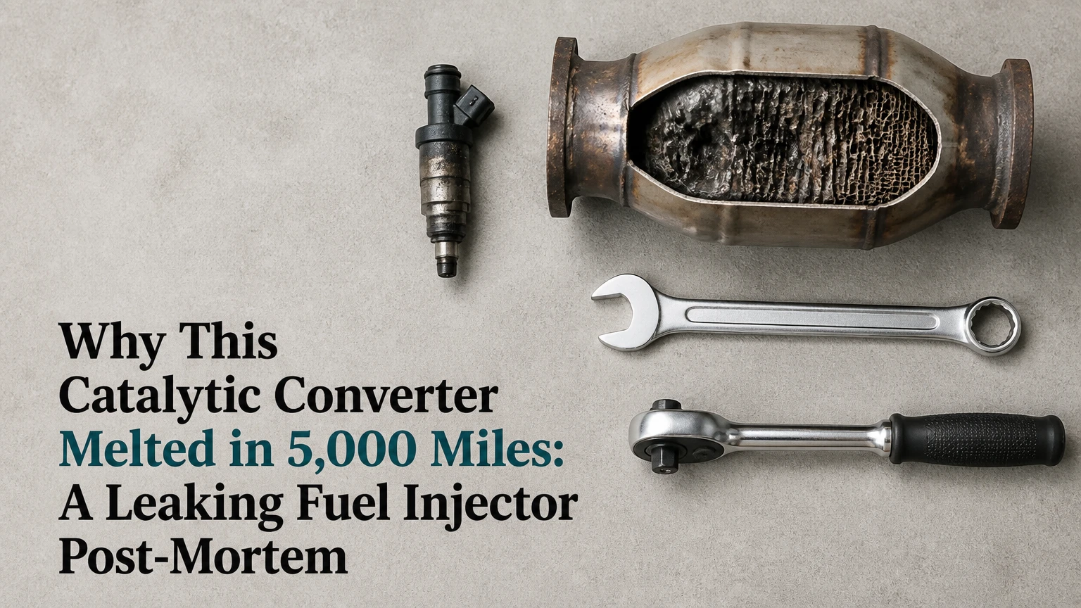 Why This Catalytic Converter Melted in 5,000 Miles: A Leaking Fuel Injector Post-Mortem