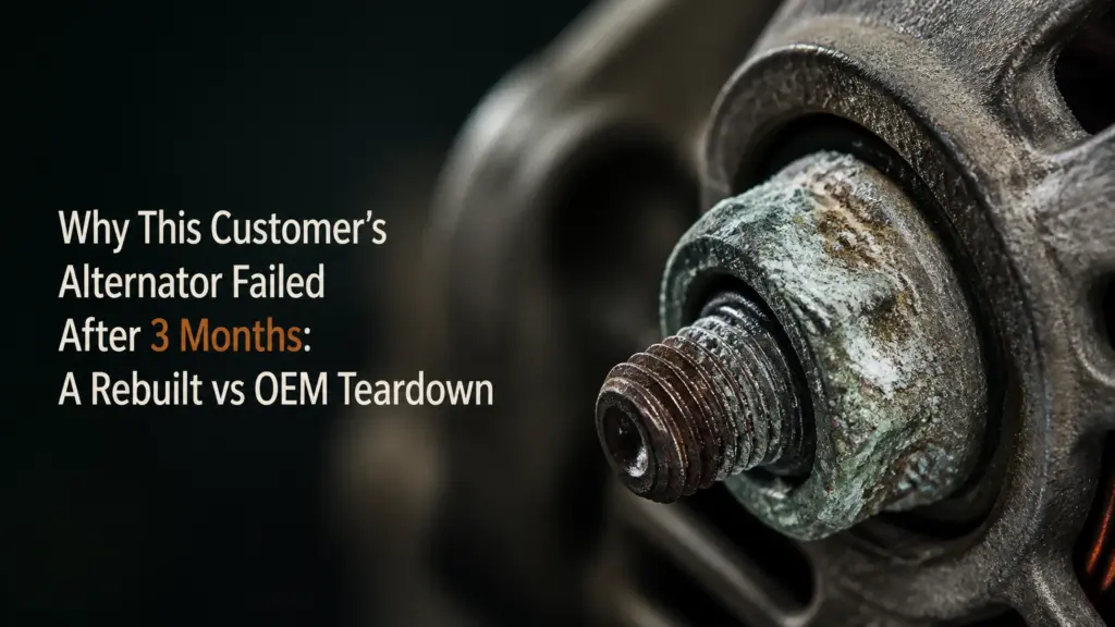 Why This Customer’s Alternator Failed After 3 Months: A Rebuilt vs OEM Teardown