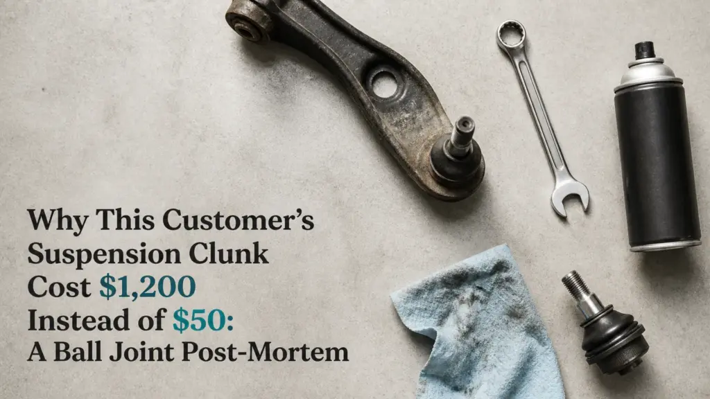 Why This Customer’s Suspension Clunk Cost $1,200 Instead of $50: A Ball Joint Post-Mortem