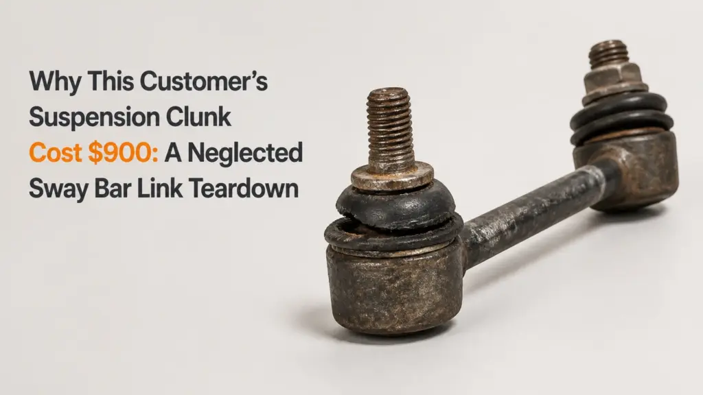 Why This Customer’s Suspension Clunk Cost $900: A Neglected Sway Bar Link Teardown