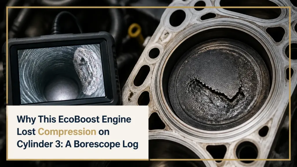 Why This EcoBoost Engine Lost Compression on Cylinder 3: A Borescope Log
