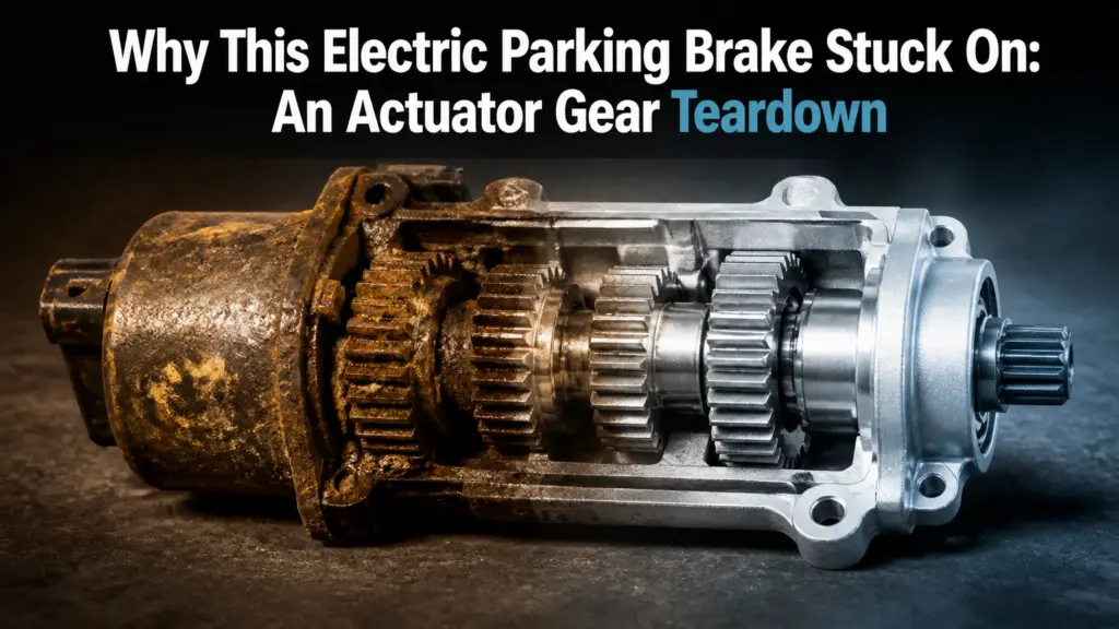 Why This Electric Parking Brake Stuck On: An Actuator Gear Teardown